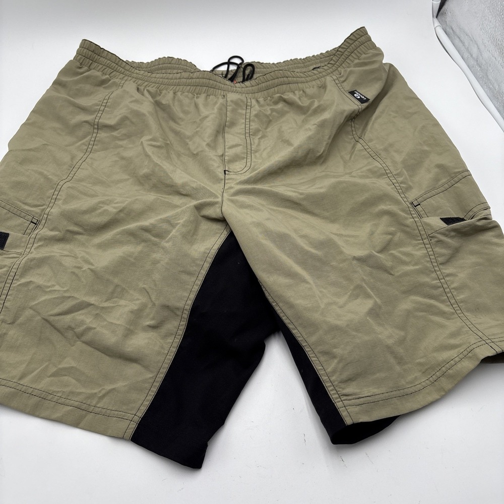 Performance Liquicell Men's Brown Cycling Shorts Padded‎ Crotch XXL Cargo